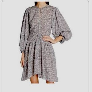NWT Isabel etoile marant Marino ruched blouson-sleeve dress
